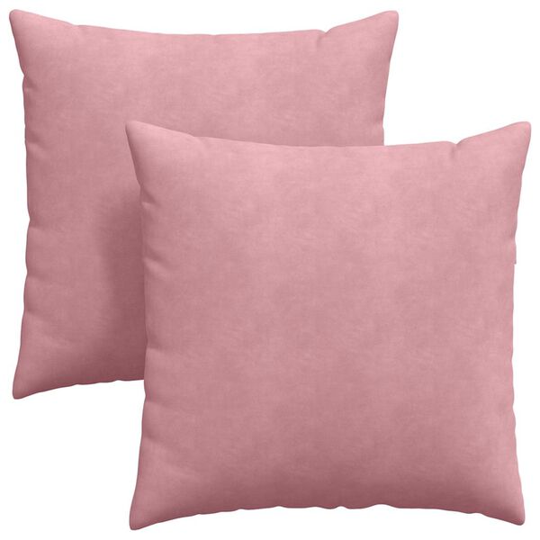 vidaXL Coussins de canapé 2 pcs Rose 60 x 60 cm