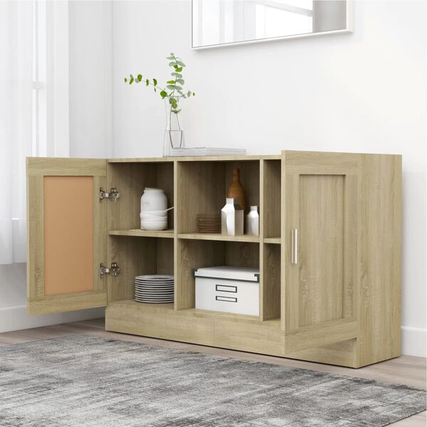 vidaXL Buffet Ch&ecirc;ne sonoma 120x30,5x70 cm Bois d'ing&eacute;nierie