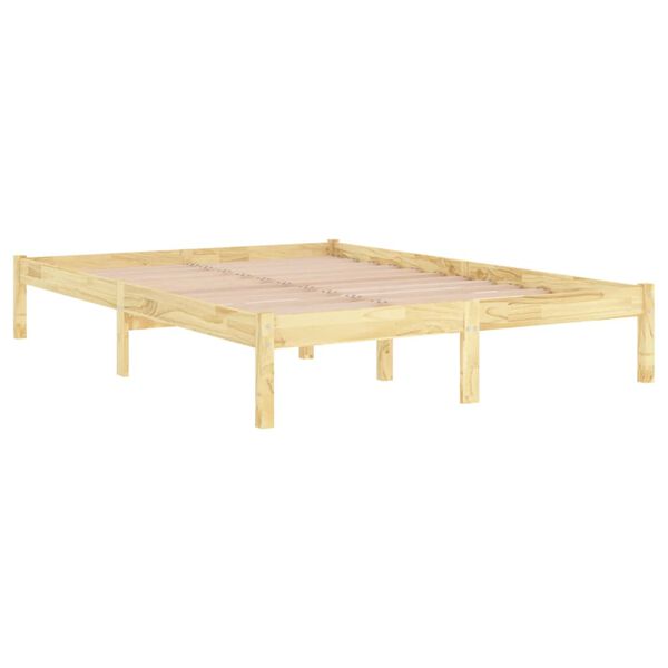 vidaXL Cadre de lit sans matelas bois massif 120x200 cm