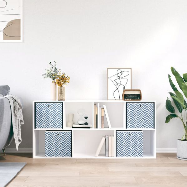 vidaXL Boîtes de rangement pliables 4pcs bleu 32x32x32cm tissu intissé