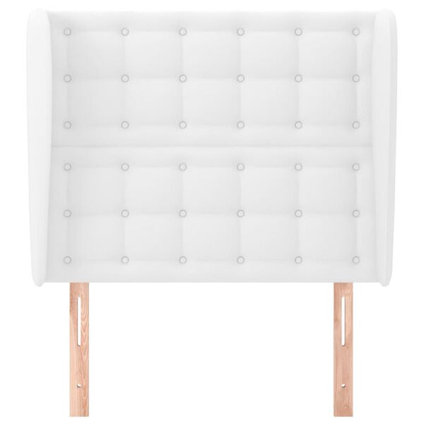 vidaXL T&ecirc;te de lit avec oreilles Blanc 93x23x118/128 cm Similicuir