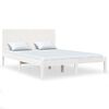 vidaXL Cadre de lit sans matelas blanc 90x200 cm bois de pin massif