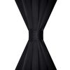 2 pcs Rideau Blackout Occultant Noir T&ecirc;te &agrave; Fente 135 x 245 cm