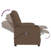 vidaXL Fauteuil inclinable &eacute;lectrique Marron Tissu