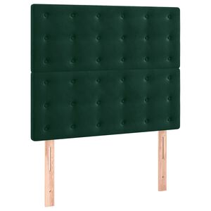 vidaXL T&ecirc;te de lit Vert fonc&eacute; 80x5x118/128 cm Velours