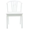 vidaXL Chaise de salle &agrave; manger 2 pcs Blanc Bois de caoutchouc massif