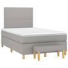 vidaXL Sommier &agrave; lattes de lit avec matelas Gris clair 120x200cm Tissu