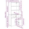 vidaXL Haut Armoire avec tiroir Ch&ecirc;ne artisanal 69,5 x 34 x 180 cm