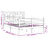 vidaXL Cadre de lit sans matelas blanc 120x200 cm bois massif