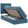 vidaXL Lit avec rangement et matelas Bleu fonc&eacute; 100 x 200 cm Velours