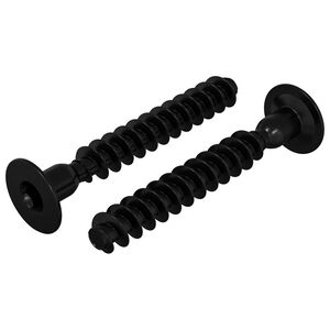 vidaXL Vis &agrave; t&ecirc;te de capuchon &agrave; douille 2 pcs Noir M5 x 40 mm Fer