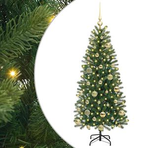 vidaXL Sapin de No&euml;l artificiel avec 150 LED Vert 120 cm PE et PVC