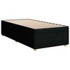 vidaXL Sommier &agrave; lattes de lit avec matelas Noir 90x190 cm Tissu