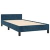 vidaXL Cadre de lit sans matelas bleu fonc&eacute; 100x200 cm velours