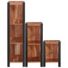 vidaXL Étagère 3 pcs Marron 50 x 30 x 110 cm Bois d'acacia massif