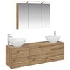 vidaXL Ensemble de mobilier de salle de bain 4 pcs Ch&ecirc;ne artisanal
