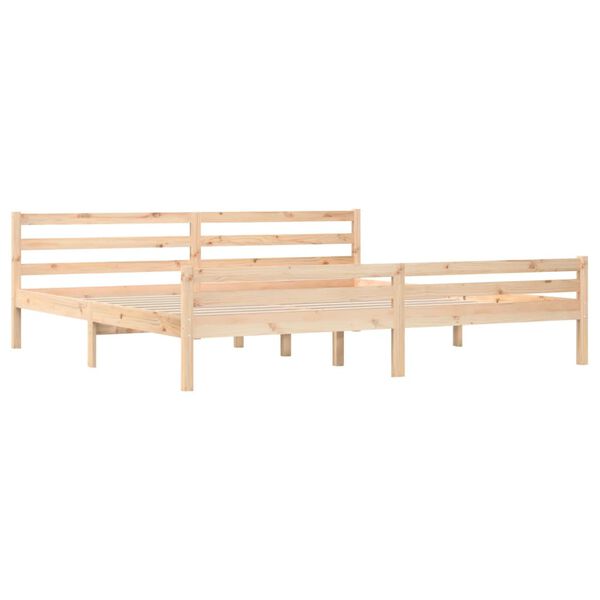 vidaXL Cadre de lit sans matelas bois massif 200x200 cm