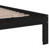vidaXL Cadre de lit sans matelas noir bois massif 200x200 cm