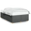 vidaXL Cadre de lit sans matelas gris fonc&eacute; 120x190 cm tissu