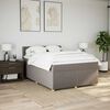 vidaXL Sommier &agrave; lattes de lit avec matelas Taupe 160x200 cm Tissu