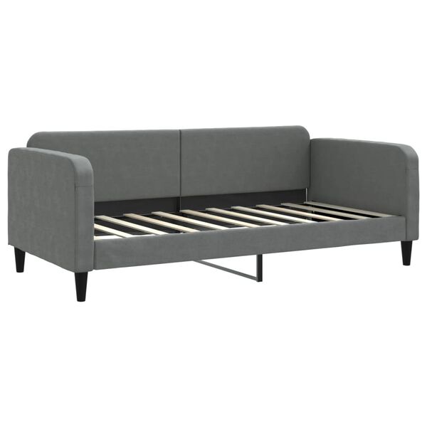 vidaXL Lit de repos sans matelas gris foncé 90x190 cm tissu