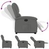 vidaXL Fauteuil inclinable électrique gris foncé tissu