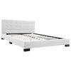 vidaXL Lit avec matelas &agrave; m&eacute;moire de forme Blanc Similicuir 140x200 cm