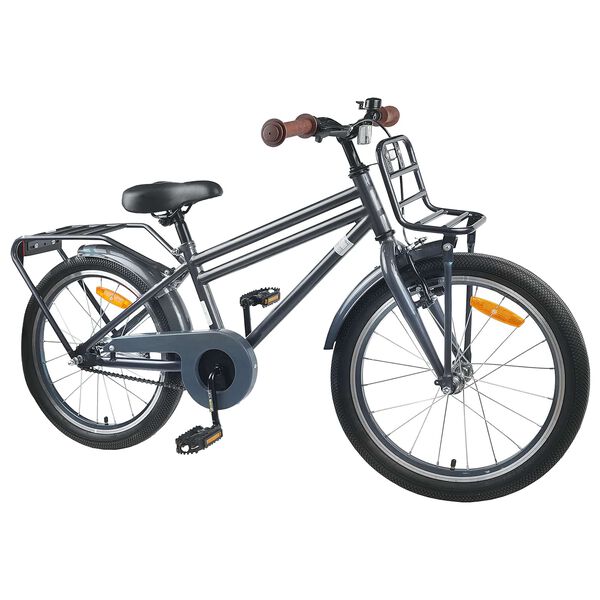 vidaXL V&eacute;lo pour Enfants 18 Pouces pour les 5-7 ans Gris fonc&eacute;