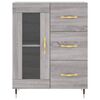vidaXL Buffet haut Sonoma gris 69,5x34x180 cm Bois d'ingénierie