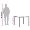 vidaXL Table de jardin dessus en verre Noir 90x90x75 cm Résine tressée
