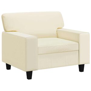 vidaXL Fauteuil Cr&egrave;me 60 cm Similicuir
