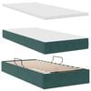 vidaXL Lit de Rangement avec matelas Vert fonc&eacute; 90 x 200 cm