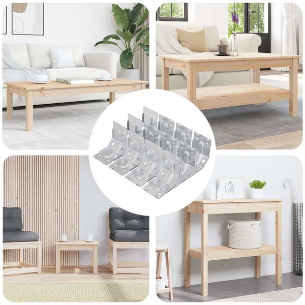 vidaXL Support 212 pcs Zinc&eacute; 106 x 55 x 1,5mm Acier