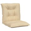 vidaXL Coussins de chaise de jardin &agrave; dossier bas lot de 4 beige