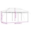 vidaXL Tente de r&eacute;ception pliable escamotable bordeaux 580x292x315 cm