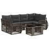 vidaXL Ensemble de canap&eacute; de jardin 7 pc Gris et Gris fonc&eacute; polyrotin