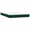 vidaXL Sommier &agrave; lattes de lit et matelas vert fonc&eacute; 160x220cm velours