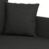 vidaXL Ensemble de canap&eacute;s 3 pcs avec coussins noir tissu