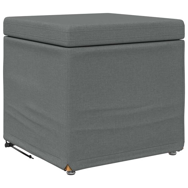 vidaXL Tabouret Gris fonc&eacute; 41 x 41 x 40 cm Tissu et bois stratifi&eacute;