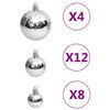 vidaXL Ensemble de boules de No&euml;l 111 pi&egrave;ces argent&eacute; polystyr&egrave;ne