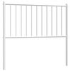 vidaXL T&ecirc;te de lit de remplacement m&eacute;tal blanc 90 cm
