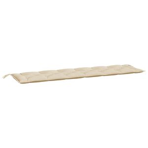 vidaXL Coussin de banc de jardin beige 200x50x7 cm tissu oxford