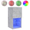 vidaXL Meubles TV avec lumières LED 2 pcs gris béton 30,5x30x60 cm
