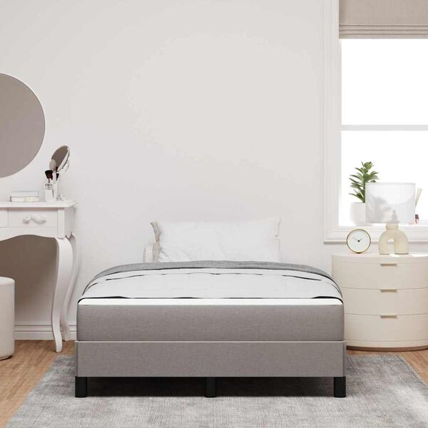 vidaXL Lit &agrave; ressorts avec matelas Taupe 120 x 190 cm tissu