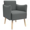 vidaXL Chaise d'appoint Gris fonc&eacute; Tissu