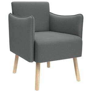 vidaXL Chaise d'appoint Gris fonc&eacute; Tissu