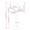 vidaXL Tabourets de bar lot de 2 cr&egrave;me tissu