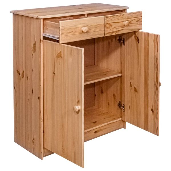 vidaXL Buffet 2 tiroirs 78x35x89 cm Bois de pin massif