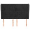 vidaXL T&ecirc;te de lit avec oreilles Noir 147x23x118/128 cm Velours