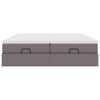 VidaXL Cadre de lit ottoman avec matelas gris 160x200 cm similicuir